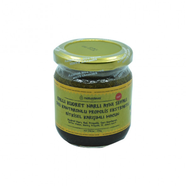 Naturdeva Ballı Kudret Narlı Aynısefalı Sarı Kantaronlu Propolisli Bitkisel Karışımlı Macun 230 Gram ürün görseli 1