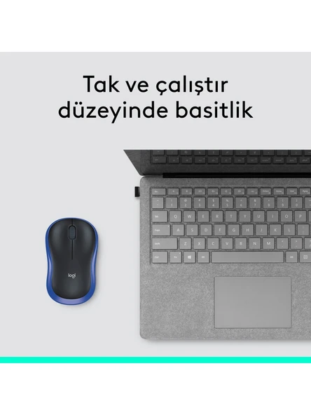 LOGITECH M185 BLUE(2236) MOUSE  KABLOSUZ - Resim 5