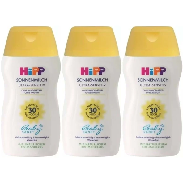 Hipp Babysanft Güneş Kremi -Yüz için Sonnen Gesıchtscreme 30 Faktör Ultra Sensıtıv 50ML (3 Lü Set) ürün görseli 1