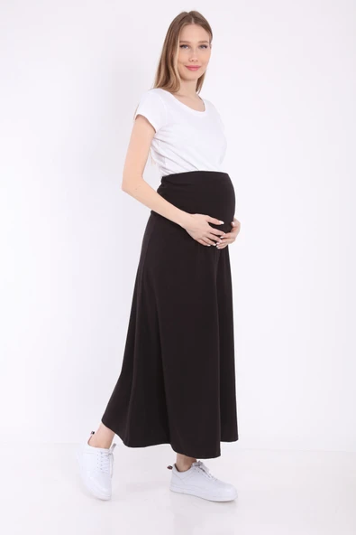 Luvmabelly MYRA9030 Beli Ayarlanabilir Hamile Etek -Siyah ürün görseli 1