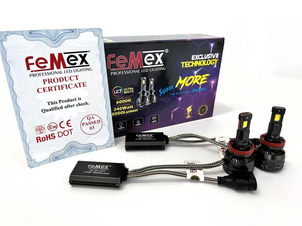 FEMEX Super More Csp SUPERIOR ETI Chipset H8/11 Radyatör Soğutmalı ExtRa PerFormans Led Xenon ürün görseli 1