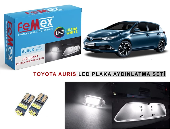 Toyota Auris LED Plaka Aydınlatma Ampul Seti FEMEX Parlak Beyaz ürün görseli 1