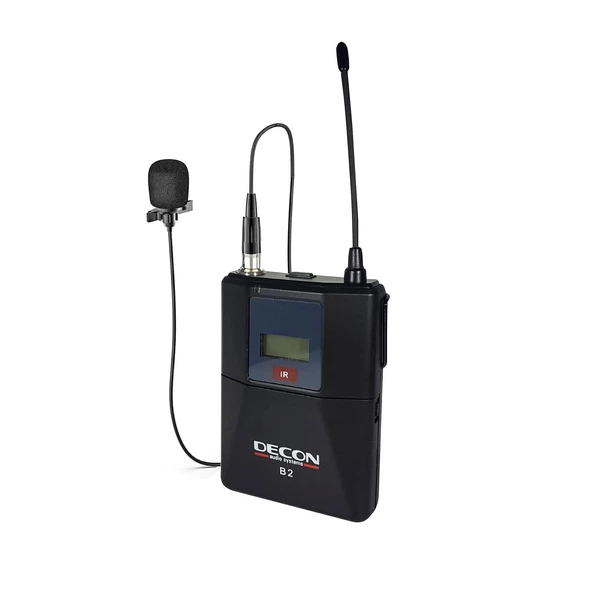 UHF KABLOSUZ YAKA MİKROFONU DECON B2 ürün görseli 1