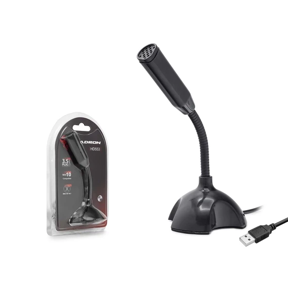 PC MASAÜSTÜ MİKROFONU USB HADRON HD-553 ürün görseli 1