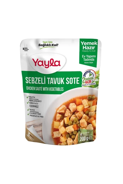 Yayla Yemek Hazır Sebzeli Tavuk Sote 200 gr ürün görseli 1