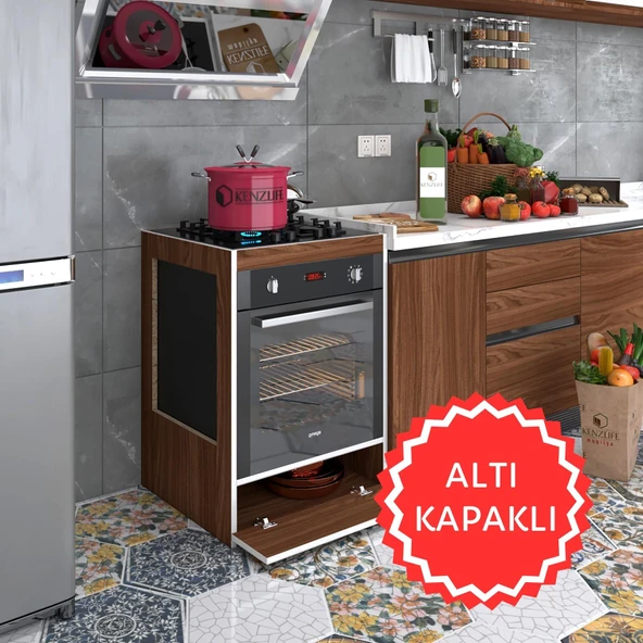 Kenzlife ankastre modülü kabini vanadyum3 cvz fırın ocak dolabı kapaklı ürün görseli 1
