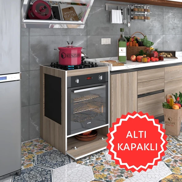 Kenzlife ankastre modülü kabini vanadyum3 crd fırın ocak dolabı kapaklı ürün görseli 1