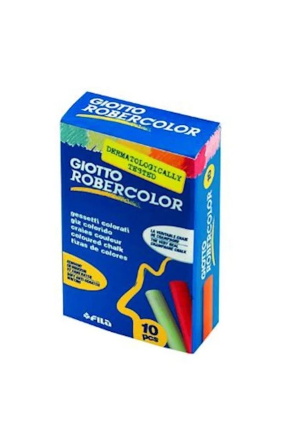 Robercolor Tebeşir Yuvarlak Tozsuz 10 Lu Karışık Renk (10 Paket) ürün görseli 1