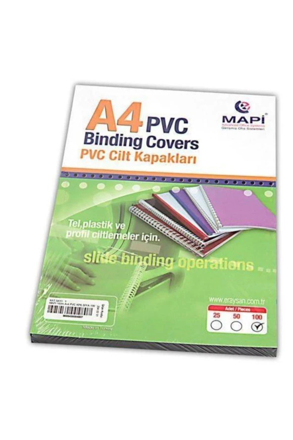 Mapi A4 Pvc Opak Cilt Kapağı 160 Micron 100'lü Paket Mavi ürün görseli 1