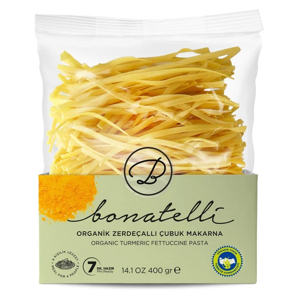 Bonatelli Organik Zerdeçallı Çubuk Makarna 400 g e ürün görseli 1