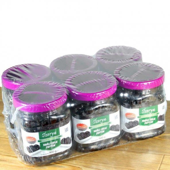 Orta Direk Katkısız Doğal Siyah Yağlı Sele Mut Zeytini 6x900g. Pet ürün görseli 1
