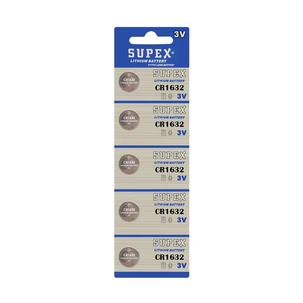 SUPEX Pil Düğme 2032 3V 5Li Paket ürün görseli 1