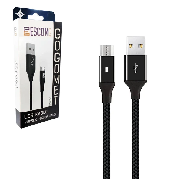 ESCOM METALICO Şarj Kablosu Micro 2.0A 1 Metre (AVD-333-334) ürün görseli 1