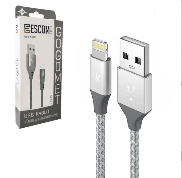 ESCOM METALICO Şarj Kablosu iphone 1 Metre (AVD-339-340) ürün görseli 1