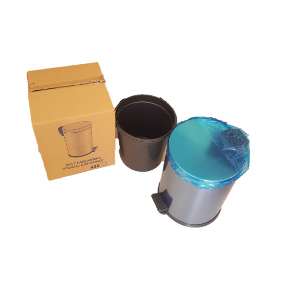 Krom Pedallı Çöp Kovası 20 Lt ürün görseli 1
