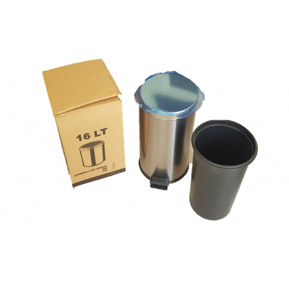 Krom Pedallı Çöp Kovası 16 Lt ürün görseli 1