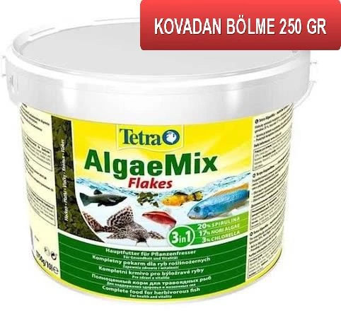 Tetra Algae Mix Flakes 250 gr. (Açık) Bitkisel Pul SKT:02/2027  Orjinal Anadolu Pet Ürünüdür ürün görseli 1