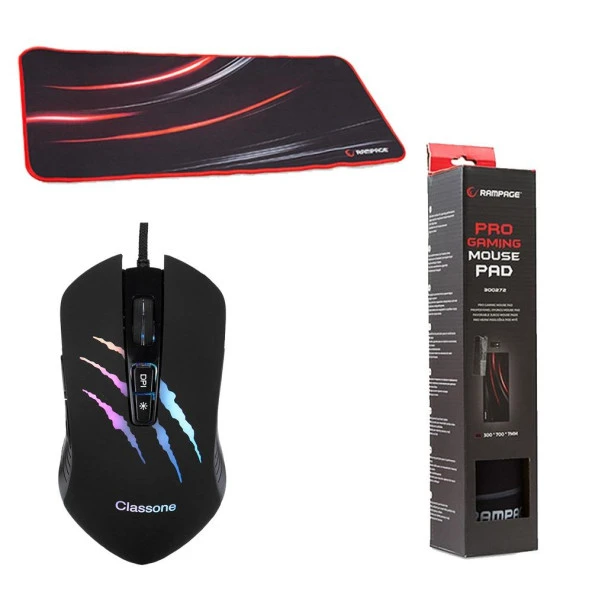 CLASSONE M312 MOUSE VE ADDİSON RAMPAGE MOUSEPAD SET ürün görseli 1