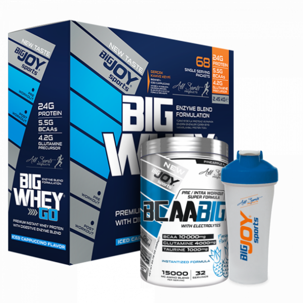 Big Joy Big Whey Go Protein 2201 Gr 68 Saşe + BcaaBig 589 Gr +Hediyeler ürün görseli 1