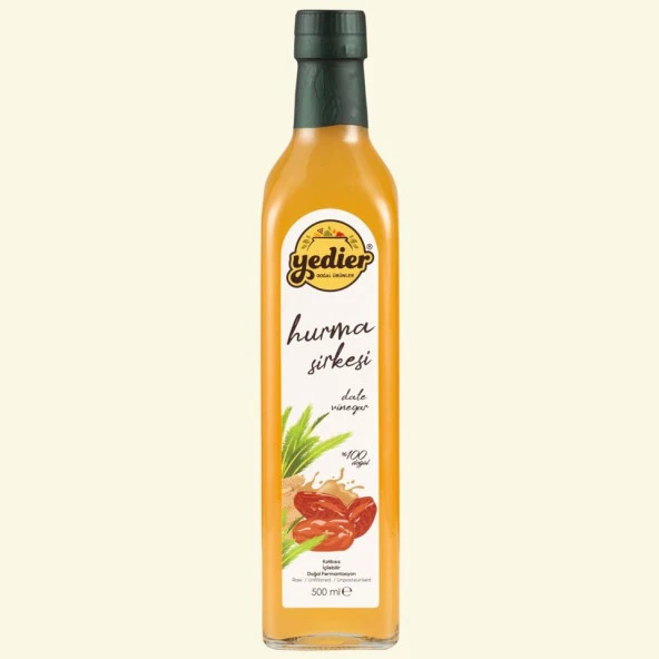 İçilebilir Doğal Fermantasyon Katkısız Hurma Sirkesi 500ml ürün görseli 1