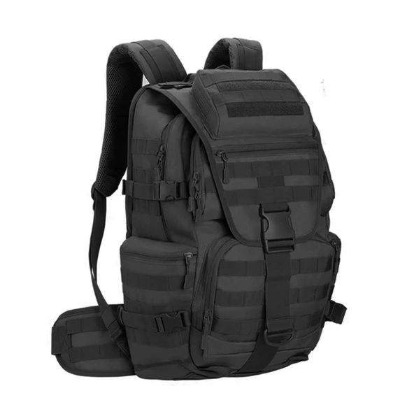 Protector Plus 50L Su Geçirmez Outdoor Sırt Çantası Sportif Siyah ürün görseli 1