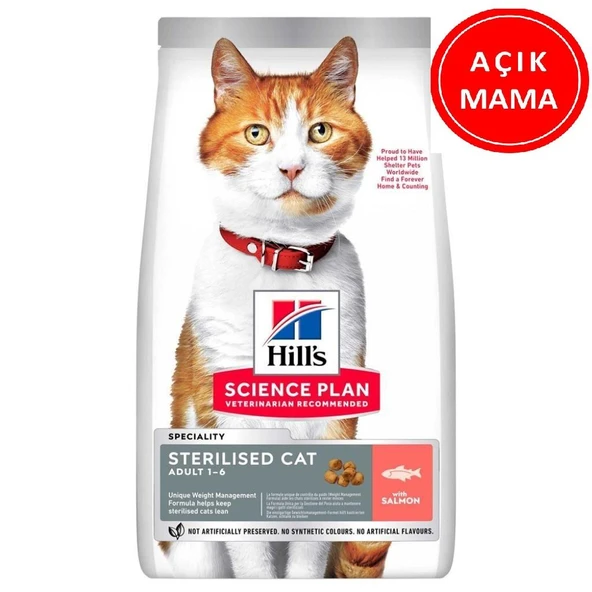 Hills Sterilised Kısırlaştırılmış Somon Balıklı Kedi Maması 1 Kg AÇIK ürün görseli 1