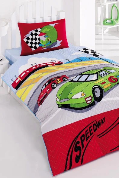 Taç Kristal Speedway Genç ve Çocuk Dört Mevsim Nevresim Takımı ürün görseli 1