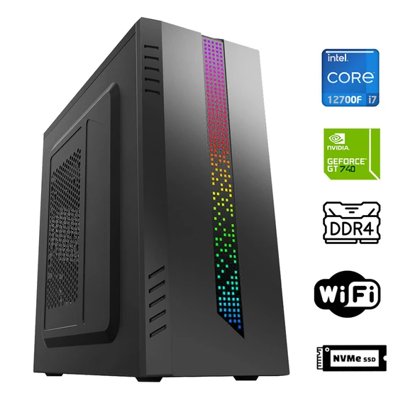 Xaser Xsr914 i7 12700F 16GB Ram 512GB M.2 NVMe SSD 4GB GT740 Ofis Hazır Sistem ürün görseli 1