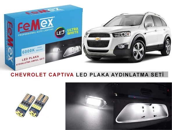 Chevrolet Captiva LED Plaka Aydınlatma Ampul Seti FEMEX Parlak Beyaz ürün görseli 1
