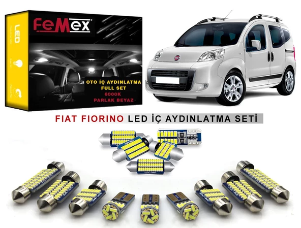 Fiat Fiorino LED İç Aydınlatma Ampul Seti FEMEX Parlak Beyaz ürün görseli 1