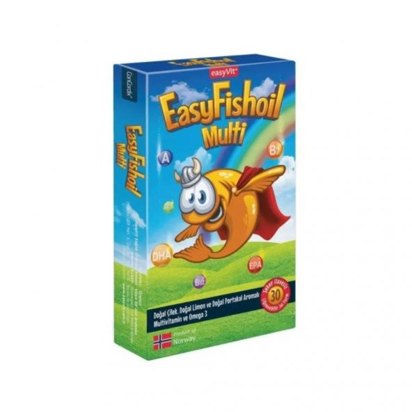 Easyfishoil Multi +Omega 3 30 Çiğnenebilir Jel Form ürün görseli 1