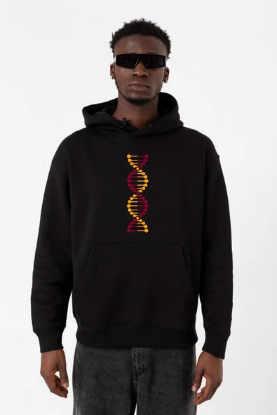 Sarı Kırmızı Dna Siyah Erkek 3ip Kapşonlu Sweatshirt ürün görseli 1