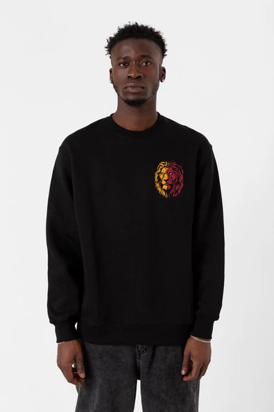Sarı Kırmızı Aslan Siyah Erkek 2ip Sweatshirt ürün görseli 1