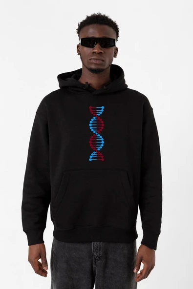 Bordo Mavi Dna Siyah Erkek 3ip Kapşonlu Sweatshirt ürün görseli 1