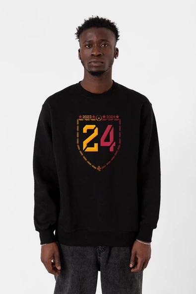 24 Şampiyonluk Siyah Erkek 2ip Sweatshirt ürün görseli 1