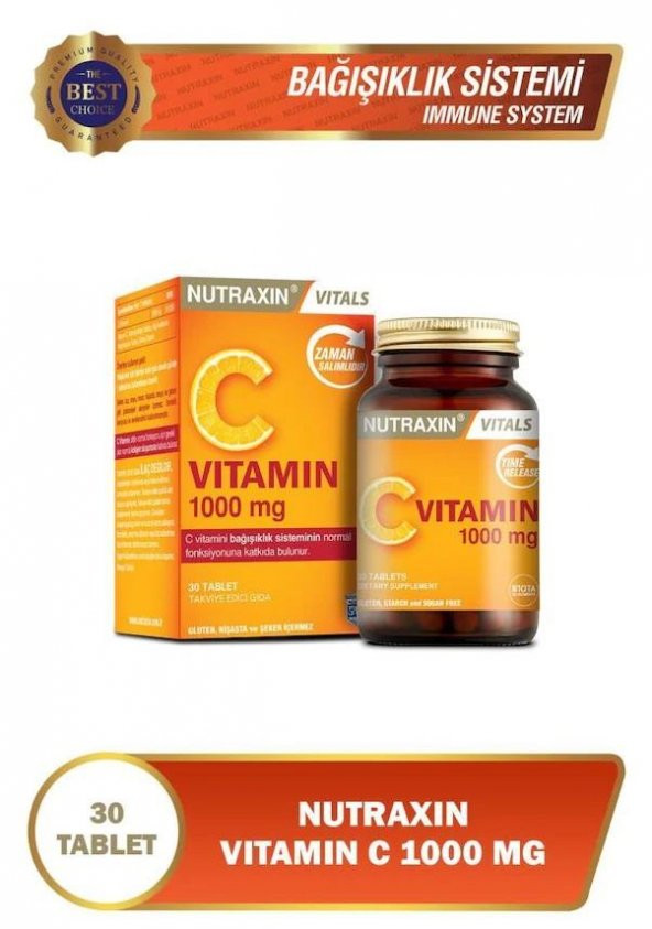 Nutraxin C Vitamin 1000 mg 30 Tablet ürün görseli 1