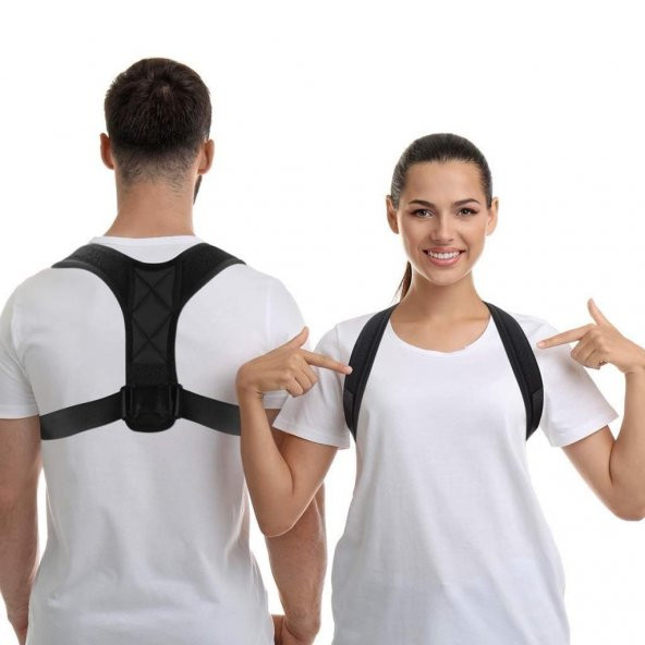 Unisex Standart Beden Dik Duruş Korsesi (Siyah) ürün görseli 1