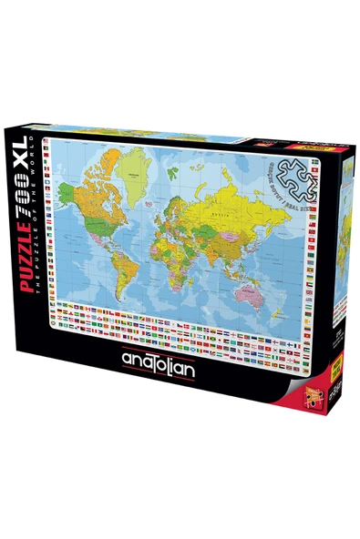 Anatolian 700 Parça XL Puzzle - Dünya Siyasi Haritası 2703 ürün görseli 1