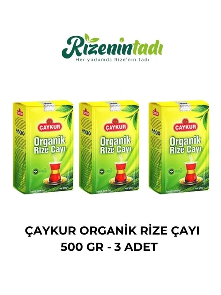 Çaykur ORGANİK RİZE ÇAYI 500 GR - 3 ADET ürün görseli 1
