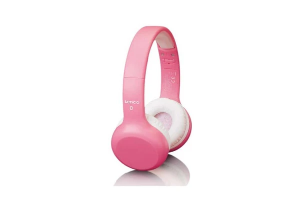 Lenco HPB-110PK Katlanabilir Mikrofonlu Bluetooth Çocuk Kulaklığı Pembe-Sticker Hediyeli ürün görseli 1