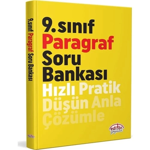 EDİTÖR 9.SINIF PARAGRAF SORU BANKASI ürün görseli 1