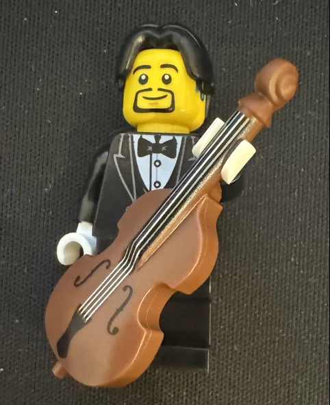 Orjinal Lego Minifigür Double Bass Player City Musician ürün görseli 1