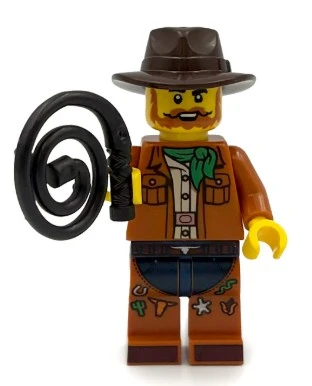 Orjinal Lego Minifigür Western Cowboy in Chaps with Whip ürün görseli 1