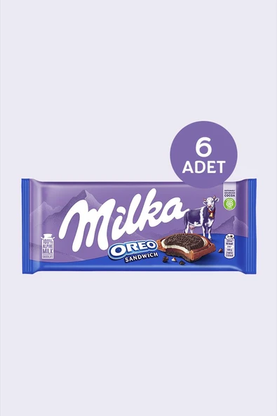 Milka Oreo Sandwich Tablet Çikolata 92 gr - 6 Adet ürün görseli 1