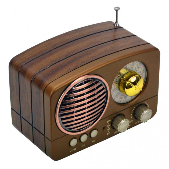 Meier M-161BT Bluetooth Radyo Müzik Kutusu MP3 14 Cm-kahverengi ürün görseli 1