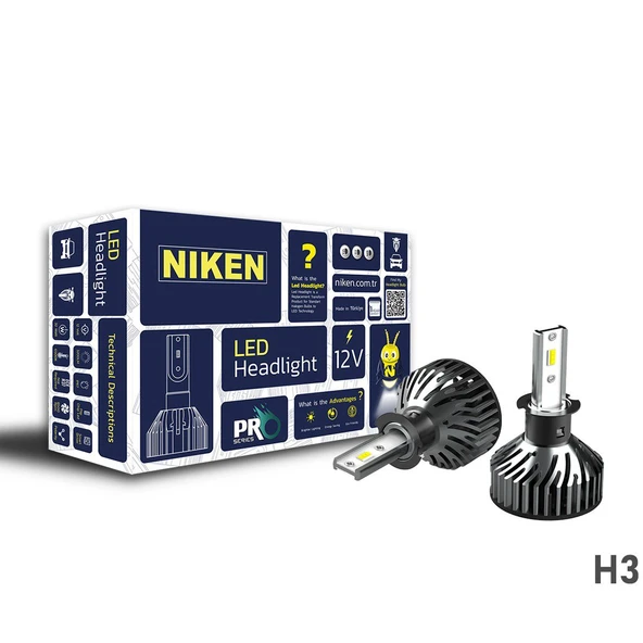 Niken Led Xenon Pro Serisi H3 Far Ampulü 2'Li Takım ürün görseli 1