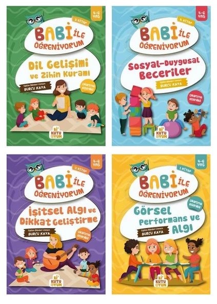 Babi İle Öğreniyorum Çıkartmalı Etkinlik Seti 4 Kitap (4-6 Yaş) ürün görseli 1