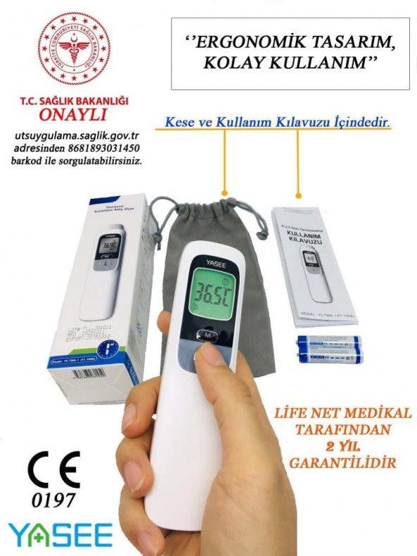 Temassız Ateş Ölçer Alından Ölçer -FT-100B - Resim 3