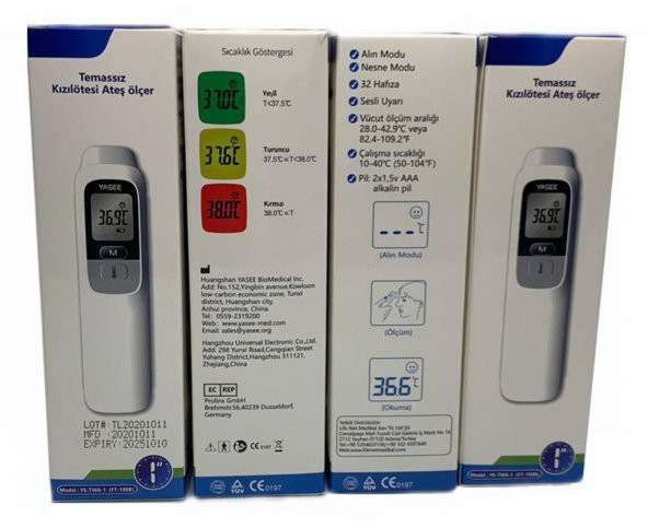 Temassız Ateş Ölçer Alından Ölçer -FT-100B - Resim 4