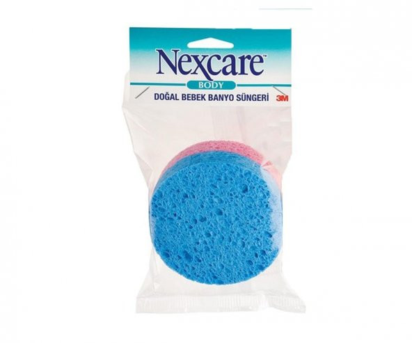 Nexcare Body Doğal Bebek Banyo Süngeri - Mavi Pembe ürün görseli 1
